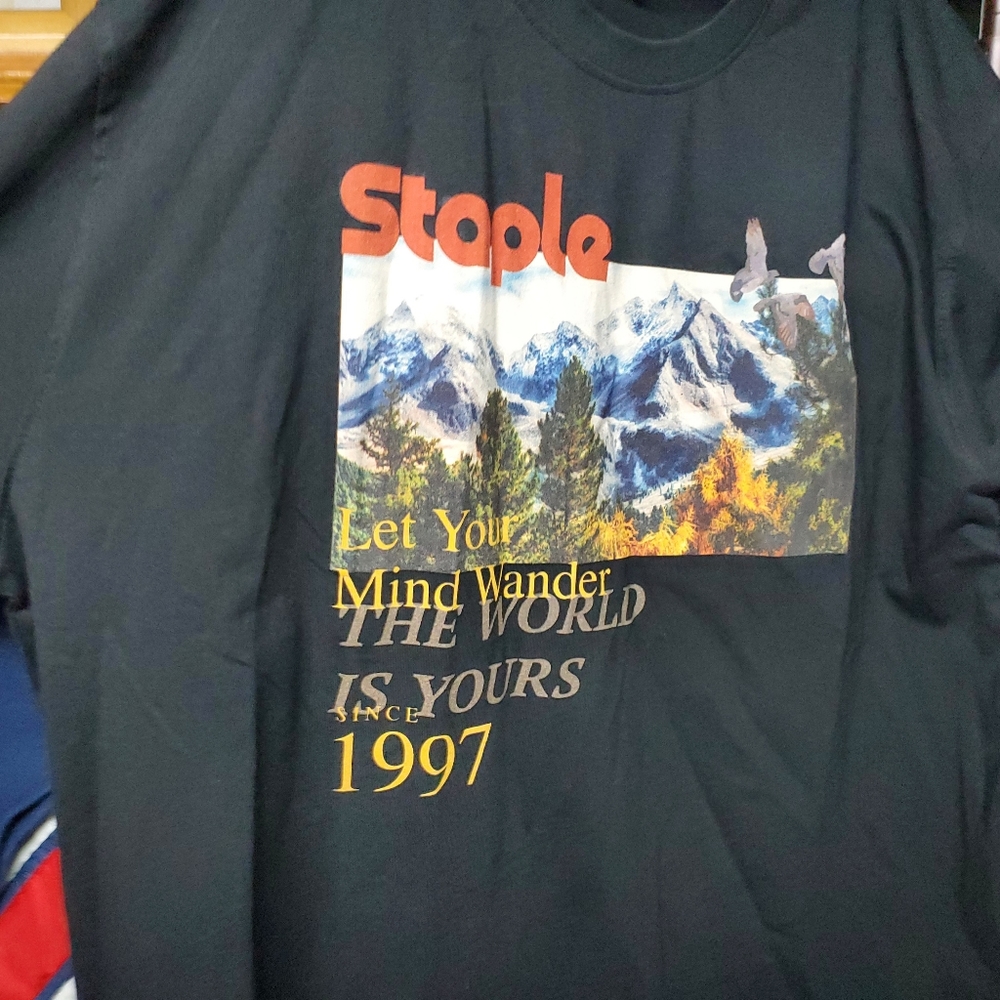 Staple Pigeon "The World Is Yours" Graphic Shirt 2310C11058BT Mens 2XL. - Picture 2 of 7